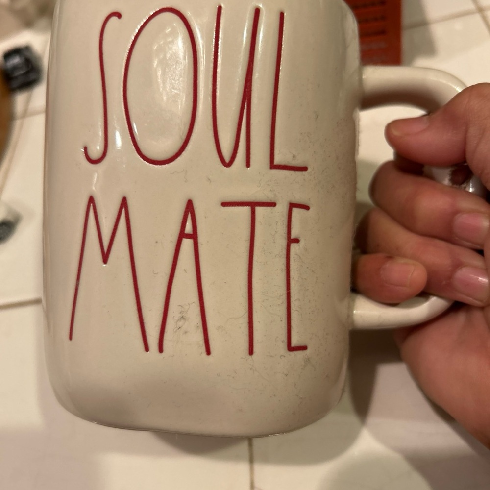 Rae Dunn White Ceramic Mug SOUL MATE